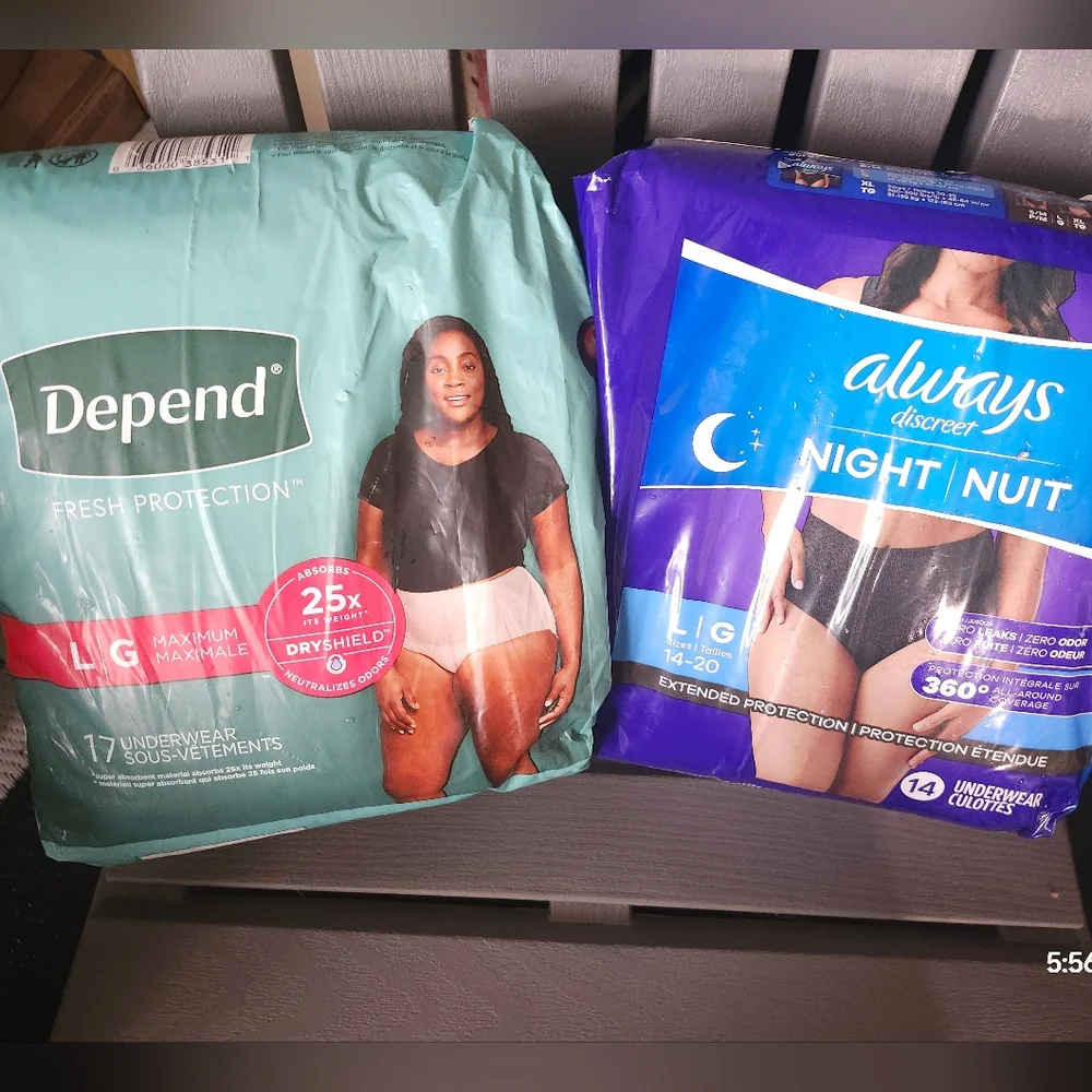 NWOT Always and Depend Bladder Leak Protection Undies Size Large - Picture 4 of 4